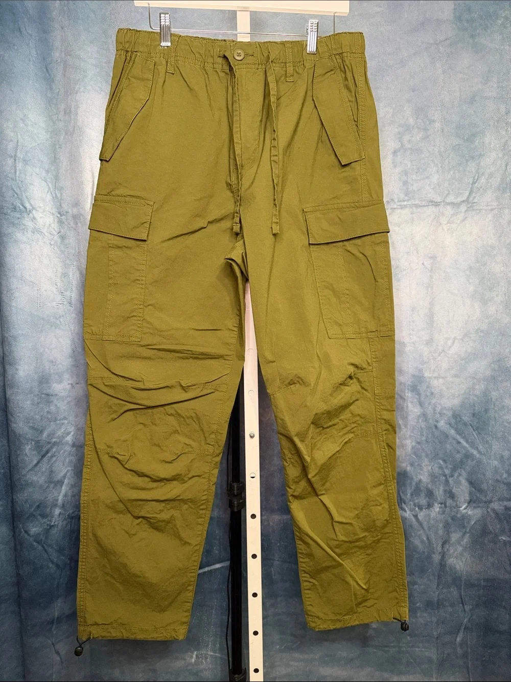 H&M Olive Green Men's Cargo Pants Size M Regular Fit